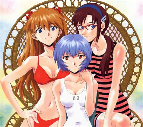 Neon Genesis Evangelion Asuka Langley Soryu Mari Illustrious Makinami Rei Ayanami 2160×1920