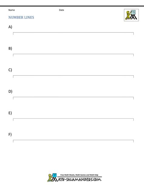 Blank Number Line Template