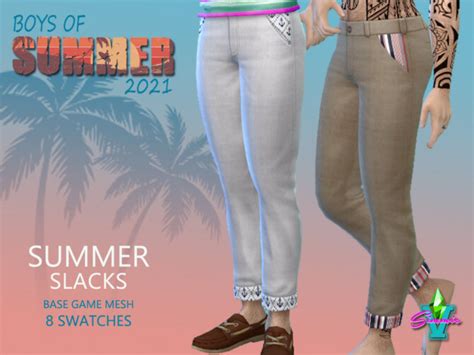 Bos Summer Slacks By Simmiev At Tsr Sims 4 Updates