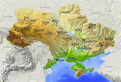 Geography Map Of Ukraine