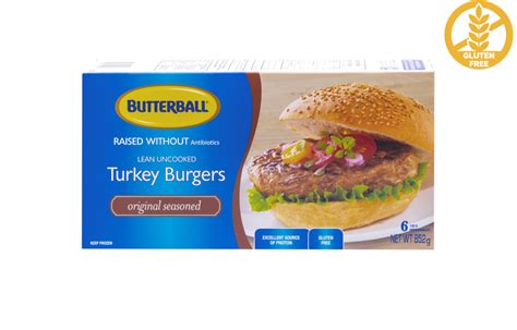 Butterball All Natural Frozen White Turkey Burgers 1 4 Patties