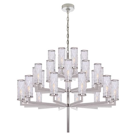 Liaison Three Tier Chandelier With Crackle Glass Ceiling Lights