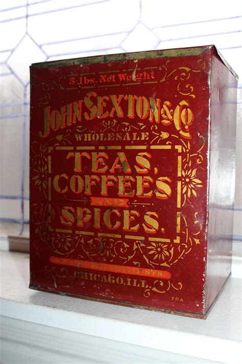 antique tea coffee spice store display bin dispenser john sexton 1800s