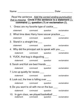 Types Of Sentences Worksheet Artofit