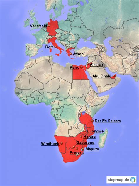 Stepmap Lmd1 Europa Orient Afrika Landkarte Für Deutschland