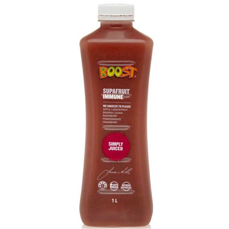 Boost juice is a convenience good, currently in overview of boost juiceboost juice, offers healthy, fast drinks in australia and was established in 2000. AUS Boost Juice - Supafruit Immune 1L* - South Stream Market