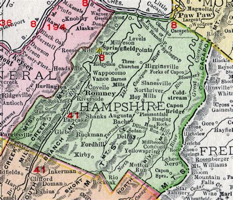 County Of Hampshire Map Tour Map