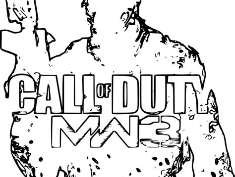 Call of duty ghost drawing. Coloriage call of duty mw3 à imprimer et colorier