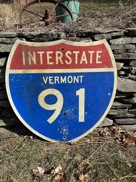 Vintage Vermont Sign Vintage Highway Marker Vintage Interstate Sign