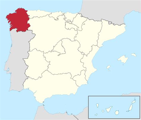 Mapa De Galicia Provincias Municipios Turístico Y Carreteras De