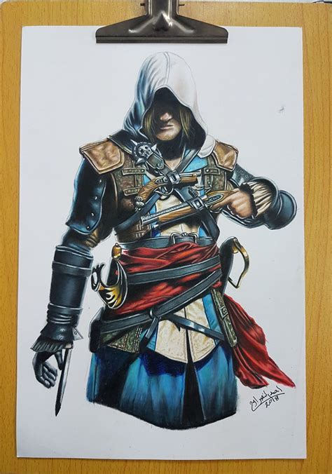 Colour Pencil Drawing Assassin S Creed Immagini