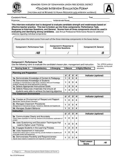 16 printable interview evaluation form doc templates fillable samples vrogue
