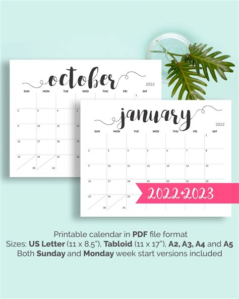 Desk Calendar Simple Calendar Available With Office Clip A4 2022
