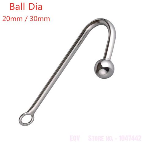 Size Stainless Steel Anal Hook With Beads Penis Rings Hole Metal Butt Plug Anal Balls Prostate