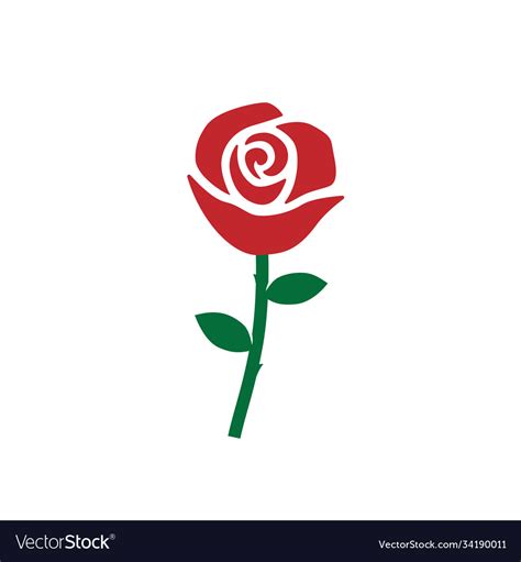 Red Rose Icon Images Royalty Free Vector Image