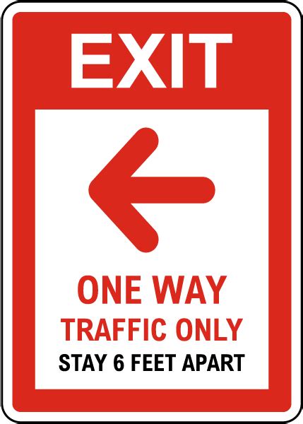 Exit One Way Traffic Only Left Arrow Sign Save 10 Instantly