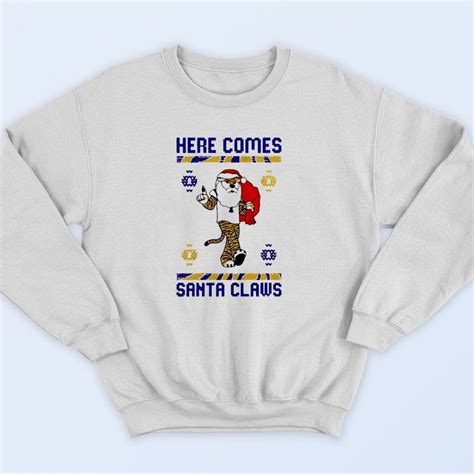 Here Comes Santa Claws Sweatshirt Santa Claws 90s Outfit Here Comes
