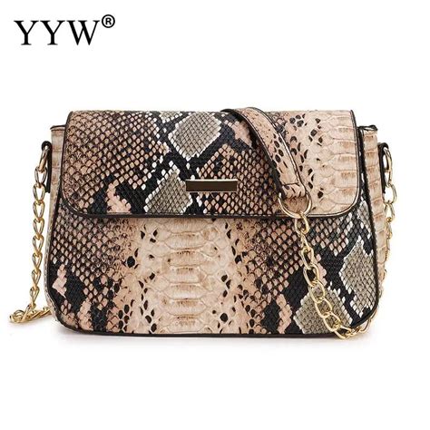 Snake Leather Womens Handbags Womens Shoulder Bags Snake Print