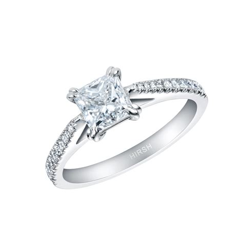 Princess Cut Diamond Engagement Ring - Platinum Jewellery - HIRSH London