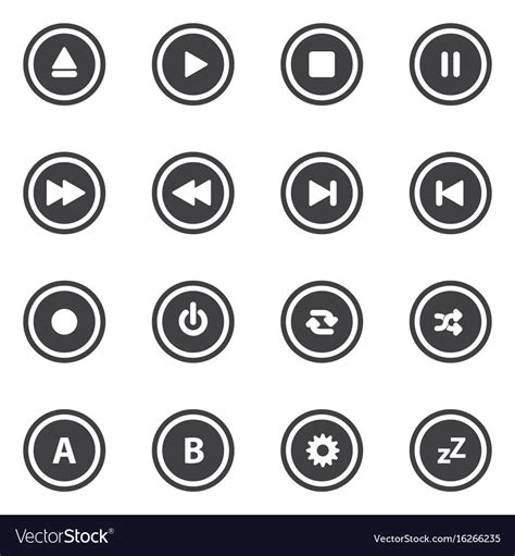Media Player Buttons Royalty Free Vector Image