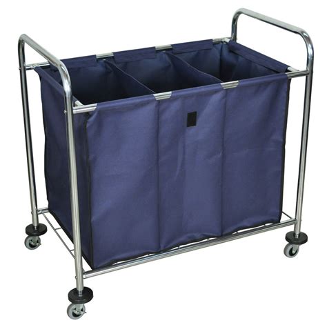 Luxor H Wilson Hl15 7 Bushel 3 Compartment Industrial Laundry Cart