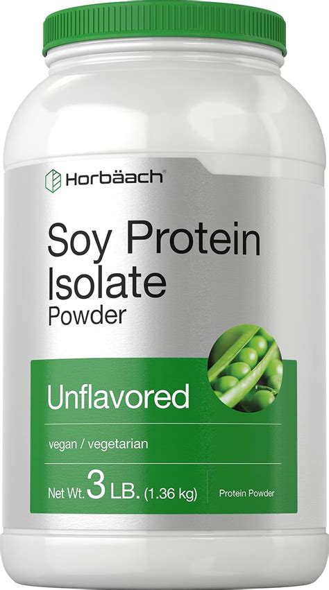 Horbäach Soy Protein Isolate Powder 3lb Unflavored