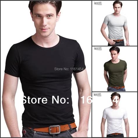 Top Quality Cottonlycra Spandexmens T Shirt Brand Fashion O Neck