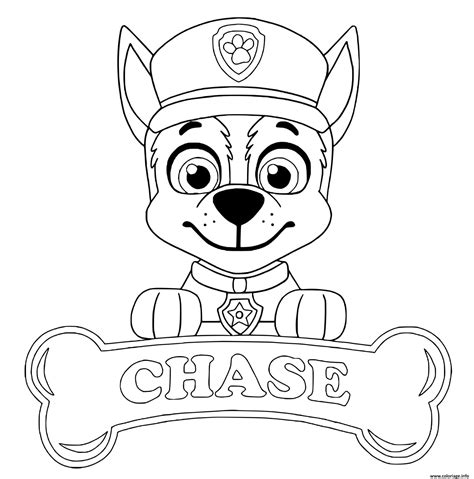 Coloriage Chase Chien Pat Patrouille Aime Les Bateaux De Police