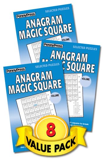 Anagram Magic Square Value Pack 8 Penny Dell Puzzles