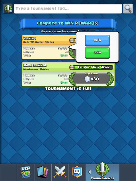 Thus it is no surprise that today supercell released an update announcement for tournaments, in just week 1. Clash Royale: Tournament Mode v1. Broken