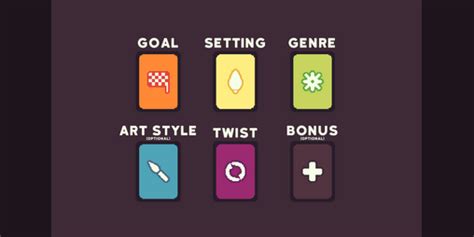 Think of this as a sort of writing prompt generator to help you brainstorm new story ideas. Snowy's Game Idea Generator by SnowyOwl