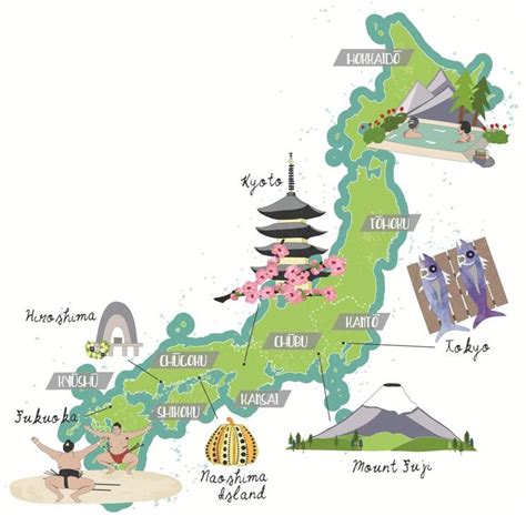 Illustrated Tourist Map Of Japan Illustrated Maps Bek Cruddace Illustration Japan Map