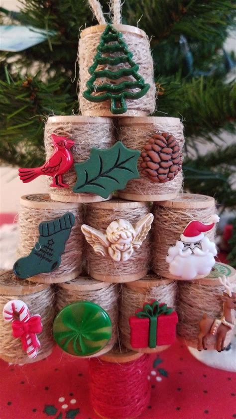 Wooden Spool Christmas Tree Spool Crafts Christmas Ornament Crafts