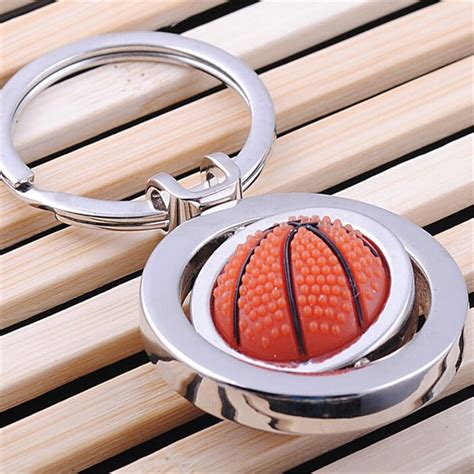 Fd4793 New Sports Rotating 3d Basketball Keychain Keyring Key Chain