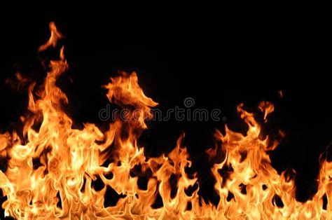 Abstract Fire Burns On Dark Background Stock Photo Image Of Burns