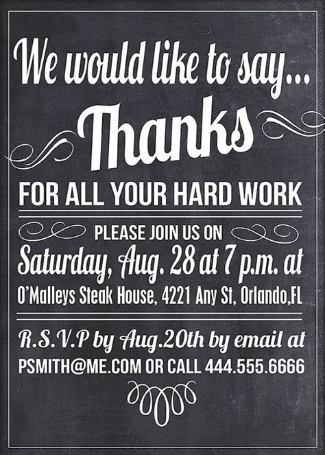 Thank You Party Invitation Templates