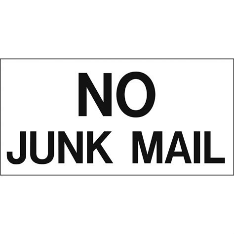 HY-KO | No Junk Mail Sign W: 50mm, L: 100mm | Mitre10