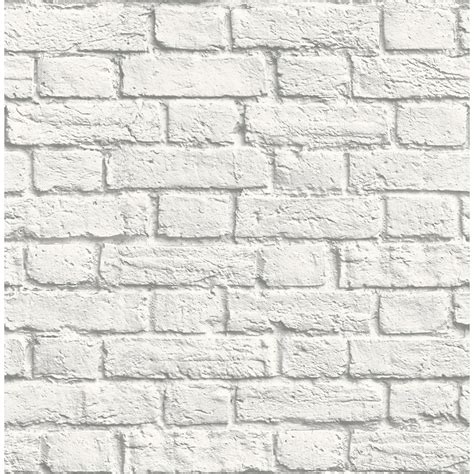 Brewster 564 Sq Ft Cologne White Painted Brick