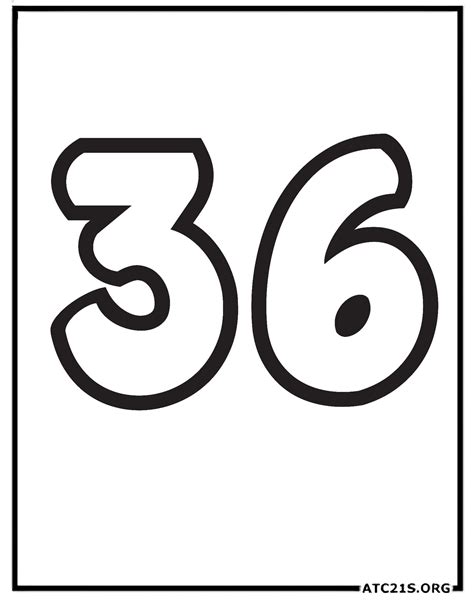 Free Number 36 Coloring Page Download Printable Atc21s