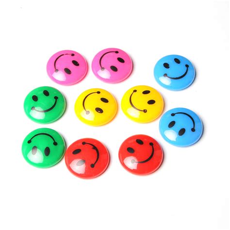 Smile Face Round Magnetic Pin Button Fridge Magnets