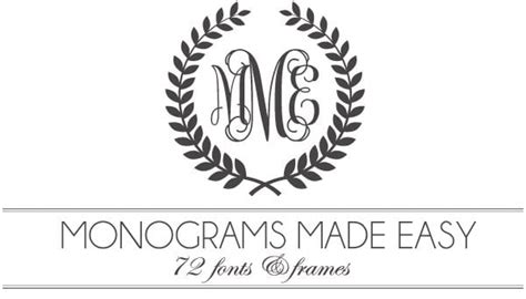Monograms Made Easy 72 Fonts And Frames Damask Love