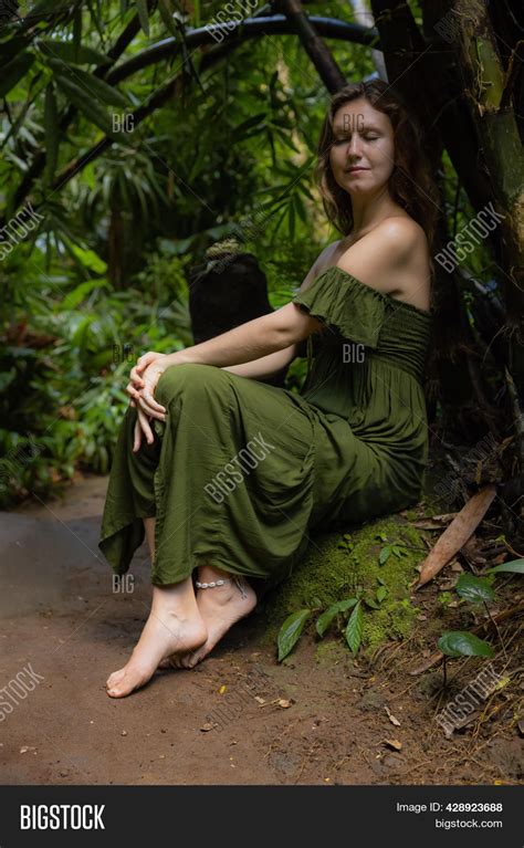 Woman Jungle Sitting Image And Photo Free Trial Bigstock