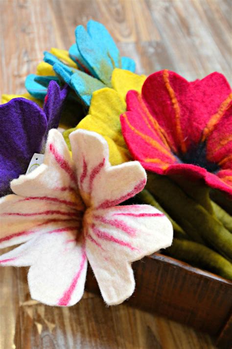 Bring Home Our Felted Wool Flowers To Appreciate The Beauty Of A Flower