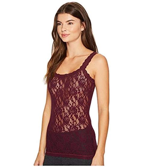 Lyst Hanky Panky Signature Lace Unlined Cami In Red