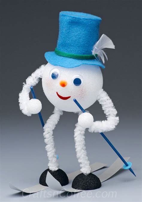 Styrofoam Snowman Crafts Cute Easy And Fun Snowman