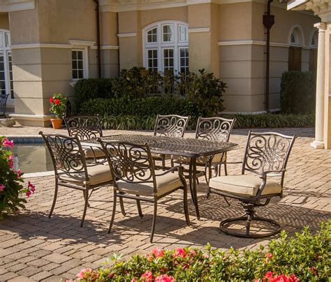 Hanover Traditions 7-Piece Deep-Cushioned Outdoor Dining Set Review ...