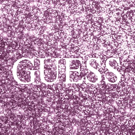 Guess Logo Purple Glitter Fond Décran Téléphone Fond D Ecrant