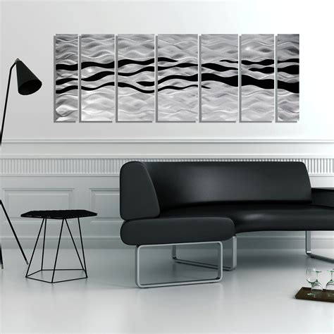 Silver And Black Abstract Metal Wall Art By Jonallenmetalart