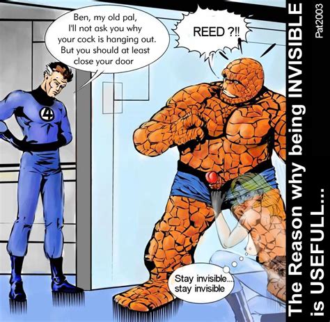 Rule 34 2003 Adultery Ben Grimm Erection Fantastic Four Female Human