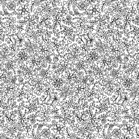 Doodle Seamless Background In Vector With Doodles Flowers And Paisley